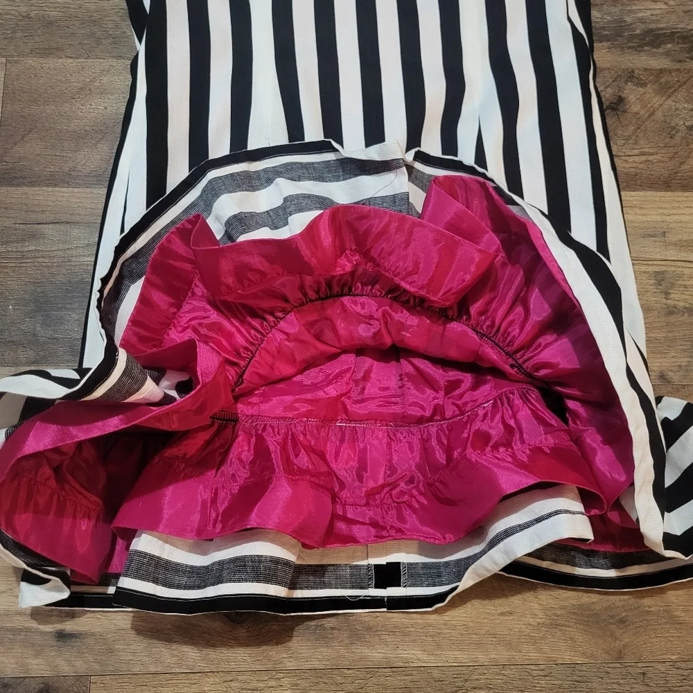 Vintage 70's/80's Lillie Rubin Designer Black and White Sequined Ruffle Dress 14 - Picture 2 of 9